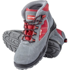 Lahti Pro Ankle shoes, suede/oxford, grey-red, s1p src,