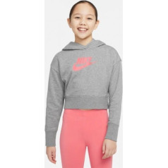 Толстовка Nike Sportswear Club Girls DC7210 092 / Pelēka / XL (158-170см)