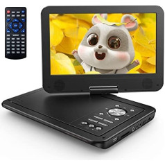 YOTON 12.5 inch portable DVD player with 10.5 inch HD swivel screen for the car, with car charger, memory playback function, supports 4-6 hours playback [Blu-ray not supported]