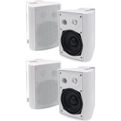 STUDIOFINIX 5.25 Inch 600 Watt Waterproof Outdoor Speaker Outdoor Speaker Compatible with Bluetooth for Garden, Perfect for Patio, Porch, Restaurant, Home (4 Speakers)
