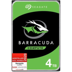 Seagate Barracuda, internal hard drive 4 TB HDD, 3.5 inch, 5400 rpm, 256 MB cache, SATA 6 GB / s, silver, FFP, model no .: ST4000DMZ04, (packaging may vary)