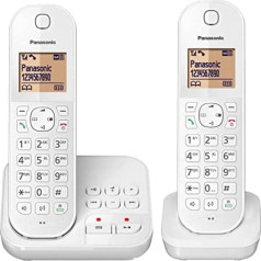 Panasonic KX-TGC 422 GW, Cordless Phone with Answering Machine and Additional Set, White