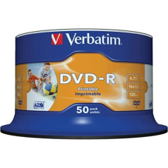 Verbatim 16x DVD-R 4,7GB IW 50 Spindle Printable