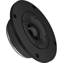 MONACOR DTM-104/8 Hi-Fi Dome Tweeter, Textile Calotte with Kapton Voice Coil Carrier, Powerful Round Design Tweeter Speaker 45W 8 Ohm, Black