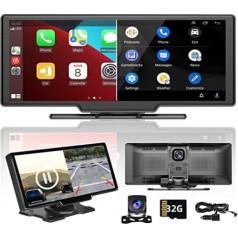 Digital Media Receiver CarPlay Wireless Android Car 9.3 Inch Touchscreen Monitor Bluetooth Car Radio Receiver GPS Navigator DVR Video Recording Reversing Camera Waterproof Night Vision Camera 9-32 V