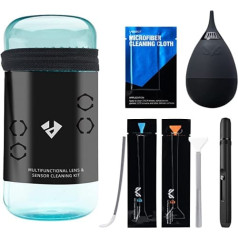VSGO VS-A7E Camera Cleaning Kit Portable Bottle Cup Air Blower Lens Cleaning Pen Cotton Swab Cleaning Cloth Compatible with Canon Nikon Pentax Sony Fuji Lens DSLR Camera