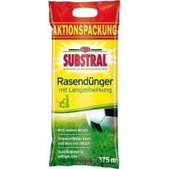 Substral Lawn fertiliser with long-term effect, 100 days long-term fertilisation, with enveloped long-term nitrogen, 7.5 kg for 375 m²