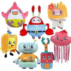 Lanky Box Plush, Lanky Box Boxy and Foxy Plush Toys, Cute Soft Cartoon Lanky Box Foxy Stuffed Plush Toy Dolls for Kids (7 Pieces)