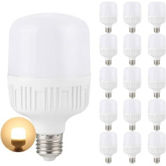 Mengjay Pack of 15 E27 LED Light Bulbs 18 W Replaces 175 W Halogen Lamps 1800 Lumen Warm White Non-Dimmable AC 220 V E27 LED Bulbs