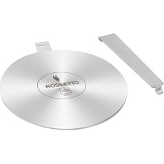 Induction Adapter Plate 24 cm, Induction Diffuser with Removable Handle, Induction Hob Heat Diffuser for Coffee Machines and Cooking Utensils