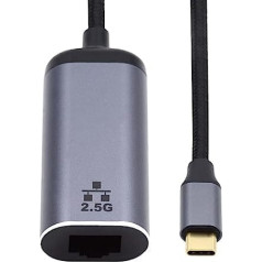 CY USB C to 2.5Gbps Ethernet Adapter, USB 3.1 Type C to RJ45 2500Mbps GBE Gigabit Ethernet Network LAN Cable Adapter for Laptop