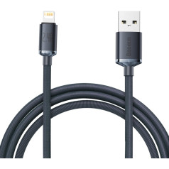 Кабель кабель для быстрой зарядки и передачи данных USB Iphone Lightning 2.4A 2м черный