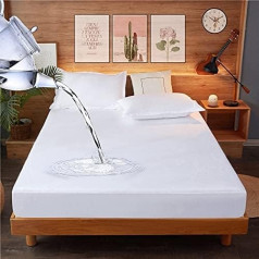 Xuanyijie Mattress Protector 90 x 200 cm Waterproof Mattress Cover Fitted Sheet 90 x 200 cm Mattress Protector Cover Mattress Topper Bed Sheet 30 cm Deep (90 x 200 cm)