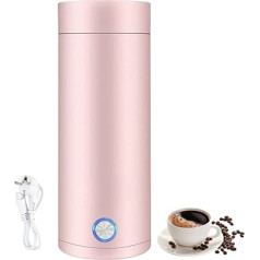 Foreverup Small Portable Kettle, Portable Electric Kettle, Mini Electric Kettle, White with Automatic Shut-Off, for Coffee and Tea Preparation (400 ml, Pink)