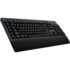Logitech G613 LIGHTSPEED wireless mechanical gaming keyboard, tactile Romer-G switches, Bluetooth & 2.4 GHz connection, multimedia controls, 6 programmable G-keys, QWERTY layout, black