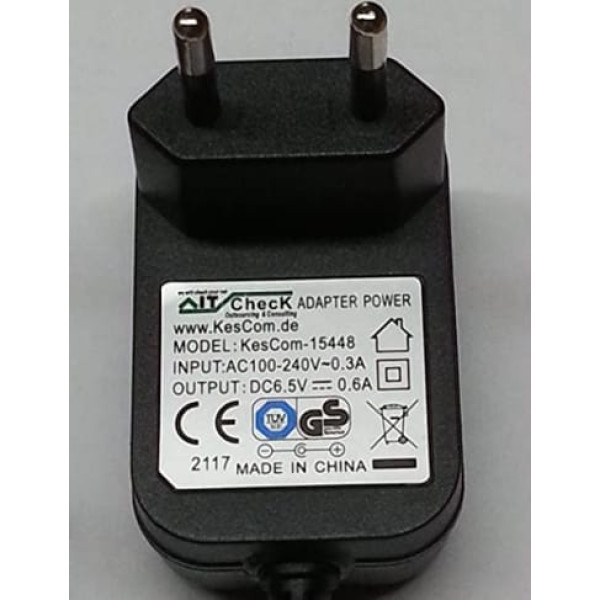 6.5 V 600mA AC Adaptor/Charger/Power Supply Connector Fitting for Siemens Gigaset S645, S670, S675, SX670, SX675, S680, S685, SX680, SX685, S680IP, S685IP