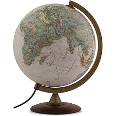 TECNODIDATTICA – NATGEO Explorer Executive 30 National Geographic Executive – Beech Wood Base Illuminated Text in Spanish Diameter 30 cm