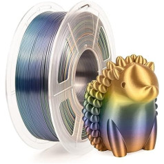Iemai PLA Filament 1.75 Rainbow, 3D Printer Filament, 1 kg Spool, Silk Multicoloured PLA Filament, Rainbow Filament PLA 1.75 mm, Dimensional Accuracy +/- 0.02 mm