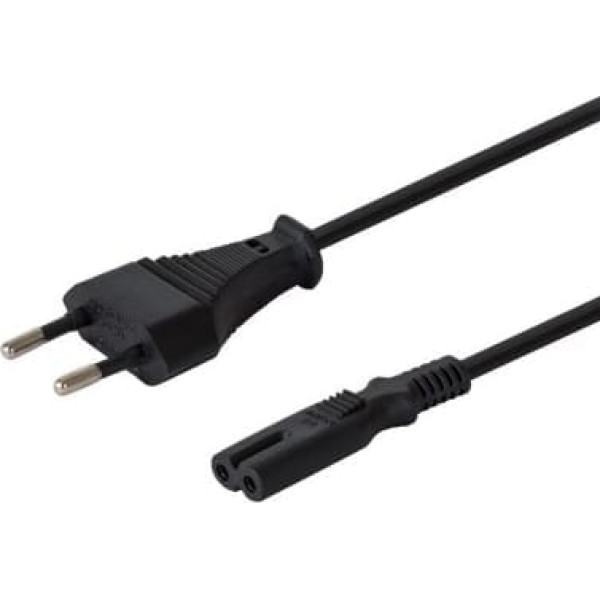 Savio cl-100 cable (2-pin f - euro m; 1.8m; black)
