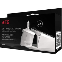 AEG AEL09 Anti-Limescale Cartridges for Delicate 6000 Steam Station (Soft Water Activator, Prevention of Calcification, Highly Efficient Filtration, Accessories Steam Station, Easy to Use, Pack of 2, White)