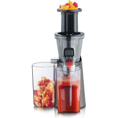 SEVERIN ES 3571 Slow Juicer (150 W, Frozen Fruits attachment included) metallic gray / black / stainless steel