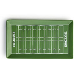 40YARDS American Football Playing Field Plate, Serving Plate Made of Ceramic, for Burgers, Fries & More
