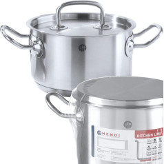 Kitchen Line низкая кастрюля с крышкой 12 л 320 x 150 ч - Хенди 836040