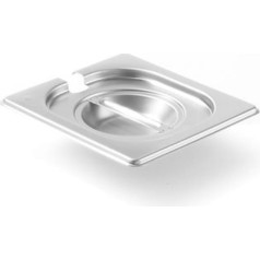 Крышка стальная для GN Kitchen Line с вырезом под половник GN 1/6 - Hendi 806968