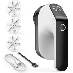 Kaskawise Electric Lint Razor with LED Indicators, USB Rechargeable Lint Shaver, Adjustable 3-Way Speed, 6-Blade Blades, 2000 mAh for Various Fabrics, Lint Remover, Lint Tiller