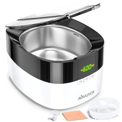 750 ml Ultrasonic Cleaner with Digital Timer & 6 Cleaning Modes, 50 kHz & 50 W Glasses Cleaner with Watch Stand & CD Holder for Jewellery, Glasses, Watches, Coins, CDs