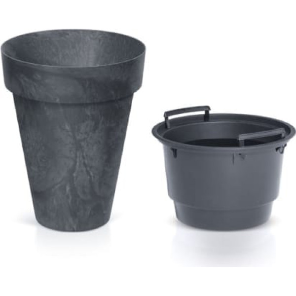 Prosperplast Цветочный горшок Cube Slim Beton Effect DCUS355E антрацит