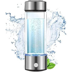 CJHZQYY Hydrogen Generator 450 ml Hydrogen Water Loniser with PEM and SPE Technology USB, Hydrogen Water Bottle Hydrogen Concentration 800-1200 PPB Ioniser Bottle, Anti-Ageing