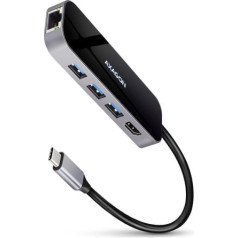 Action HMC-6GL Network Card 3xUSB-A, HDMI, RJ-45, USB 3.2 Gen 1 Hub, PD 100W 20cm USB-C Cable