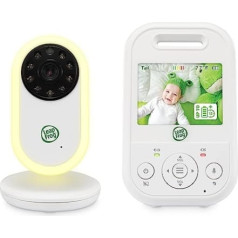 Leap Frog LF2423 Video Baby Monitor with 2.8 Inch IPS Colour Screen, 2x Zoom, Long Range, Temperature Sensor, Noise Activation Mode, Intercom, Long Battery Life, White