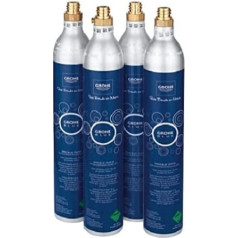 GROHE Blue 40422000 Starter Set 425 g CO2 (4 Pieces, up to 60 Litres of Sparkling Water per Bottle)