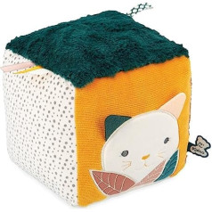 KALOO - Stimuli - My sensory cube sensory learning toy - 6 different surfaces - promotes the senses - game made of fabric and FSC wood - from birth, K227000
