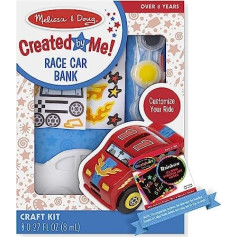 Race Car Bank: Decorate-Your-Own Kit + FREE Melissa & Doug Scratch Art Mini-Pad Bundle [88633]