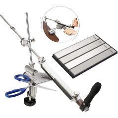 Knife Sharpener Stainless Steel Knife Sharpener Set with 4 Diamond Whetstone 240/400/600/1000 for Kitchen Knives