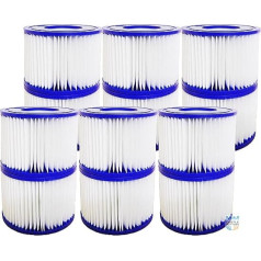 Bestway Filter Cartridge VI for Miami, Vegas, Monaco Lay-Z-Spa 58323 - (compatible with Old 58239), 6x2 set