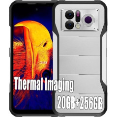 DOOGEE V20 PRO (2023), 5G Thermal Imaging Camera Smartphone without Contract, Mobile Phone 20 GB + 256 GB, 64 MP + 24 MP + 16 MP Camera, 6.43 AMOLED FHD+, 6000 mAh Battery, Waterproof IP68, NFC FM Silver