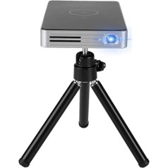 Projector Mini DLP Video Projector, 2.4G / 5G Wifi 2500 Lumen Portable Projector 16G Intelligent Home Cinema Video Projector Supports 4K 1080P / HDMI / USB / TF Card / Bluetooth 4.1 (EU 110-240 V)