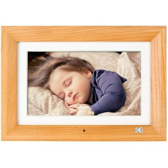 KODAK Hi Resolution 1024 x 600 10 Inch Digital Photo Frame Burlywood, White, RDPF-1020W Burlywood