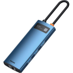 Многофункциональный концентратор 6in1 USB-C Power Delivery 100W HDMI 4K 3xUSB 3.2 RJ45 синий