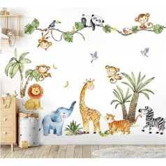 Grandora DL801-4 Wall Sticker Jungle Animals for Children's Room