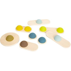 small foot Adventure 12242 Balancing Stones Reusable on Both Sides and Made of Sturdy Wood for Children from 3 Years