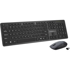 Rebeltec Maxim 2.4ghz wireless keyboard + mouse set, range 10m nano usb receiver 104 qwerty keys