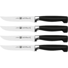 Zwilling 140 x 250 mm 4 Star Steak Knife, Set of 4, Stainless Steel
