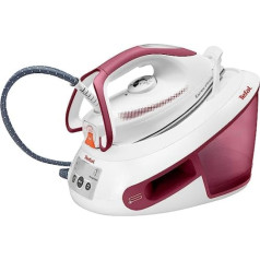 Tefal SV8012 Express Anti-Calc Steam Iron Station | 2800 Watt | Continuous Steam Quantity: 120 g/min | Steam Burst: 400 g/min | Water Tank Capacity: 1.8 l | Anti-Limescale Collector | White/Antique Pink