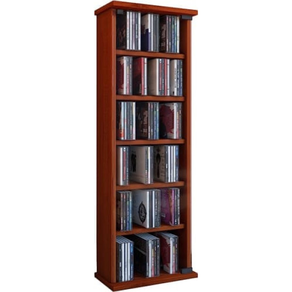 VCM CD/ DVD Vetro Tower, Cherry Wood