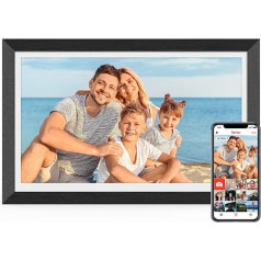 ARZOPA Digital Photo Frame, 15.6 Inch WiFi Electronic Photo Frame, 1920 x 1080 FHD IPSTouch Screen with 16GB Memory, Wall Mounted, Share Photos or Videos via Frameo App